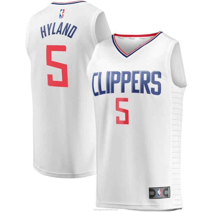 NBA 0F6D7276 la clippers huesos hyland blanco fast break player jersey