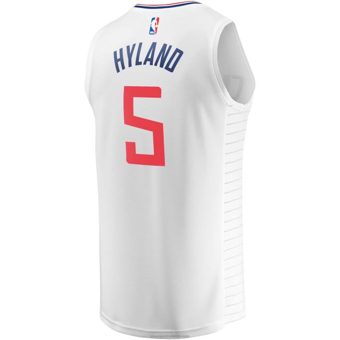 NBA 0F6D7276 la clippers huesos hyland blanco fast break player jersey