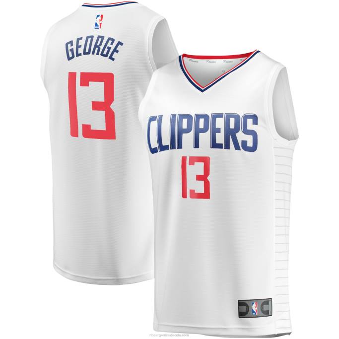 NBA 0F6D7844 la clippers paul george camiseta blanca de jugador de descanso rápido