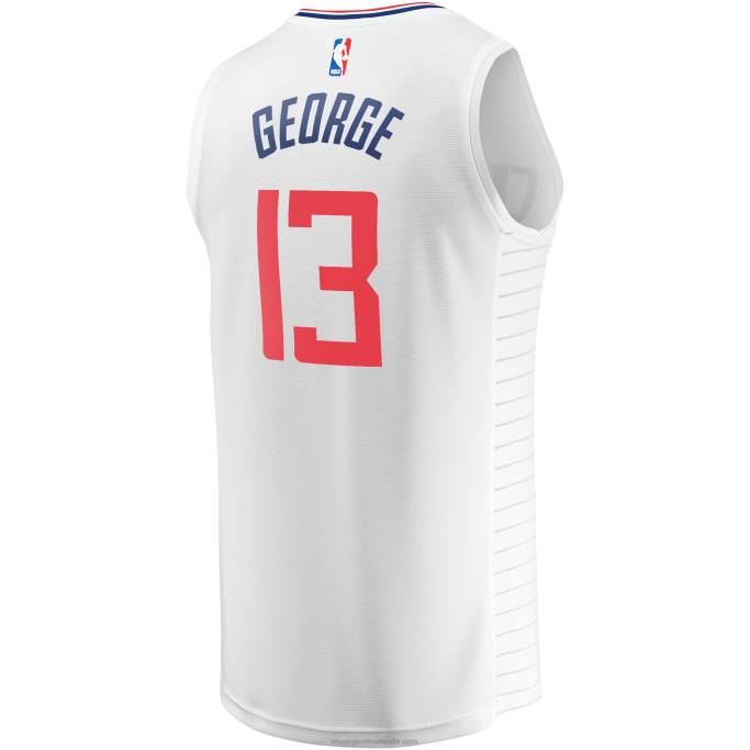NBA 0F6D7844 la clippers paul george camiseta blanca de jugador de descanso rápido