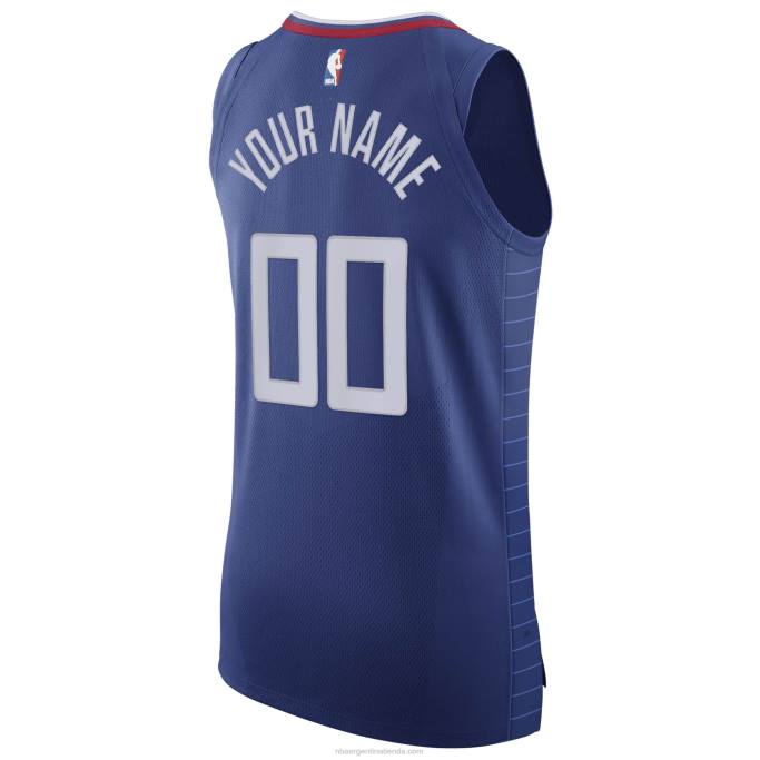 NBA 0F6D8278 la clippers nike azul auténtico personalizado jersey
