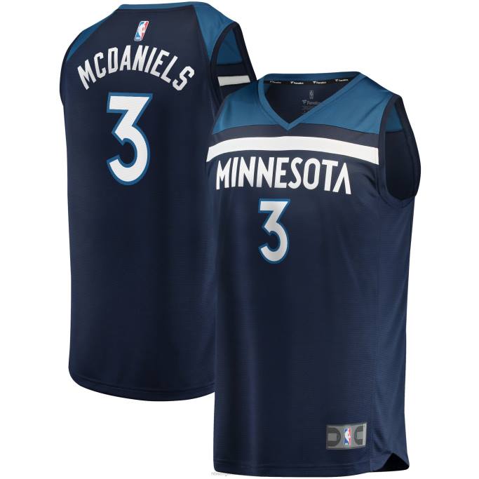NBA 0F6D1097 minnesota timberwolves jaden mcdaniels azul marino fast break replica jersey