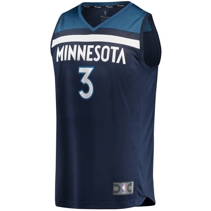NBA 0F6D1097 minnesota timberwolves jaden mcdaniels azul marino fast break replica jersey