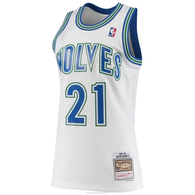 NBA 0F6D1156 minnesota timberwolves kevin garnett mitchell & ness white hardwood classics swingman jersey