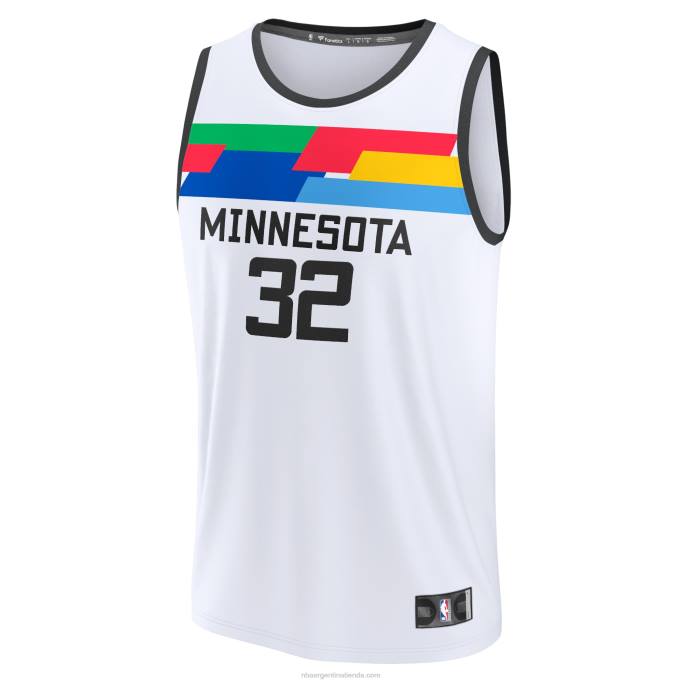 NBA 0F6D1586 minnesota timberwolves karl-anthony towns blanco fastbreak jersey