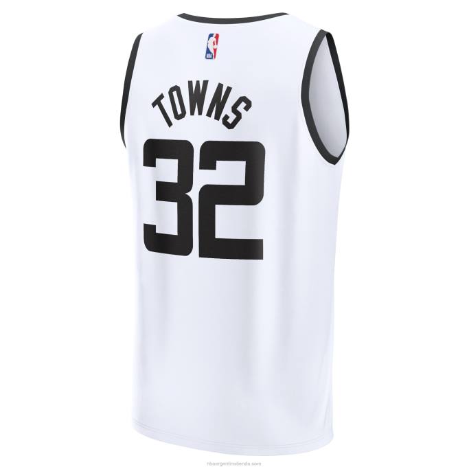 NBA 0F6D1586 minnesota timberwolves karl-anthony towns blanco fastbreak jersey