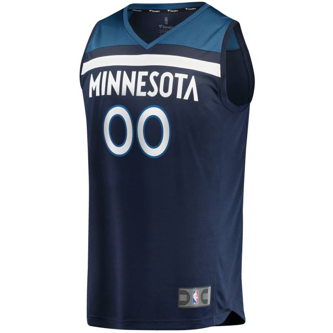 NBA 0F6D2490 minnesota timberwolves azul marino fast break réplica personalizada jersey