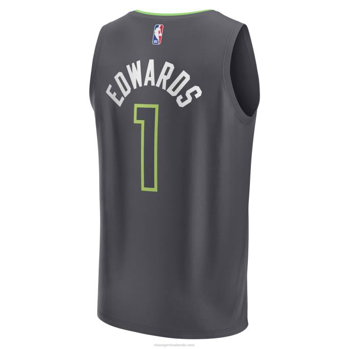 NBA 0F6D281 réplica de camiseta anthracite anthracite de los lobos de los minnesota timberwolves anthony edwards