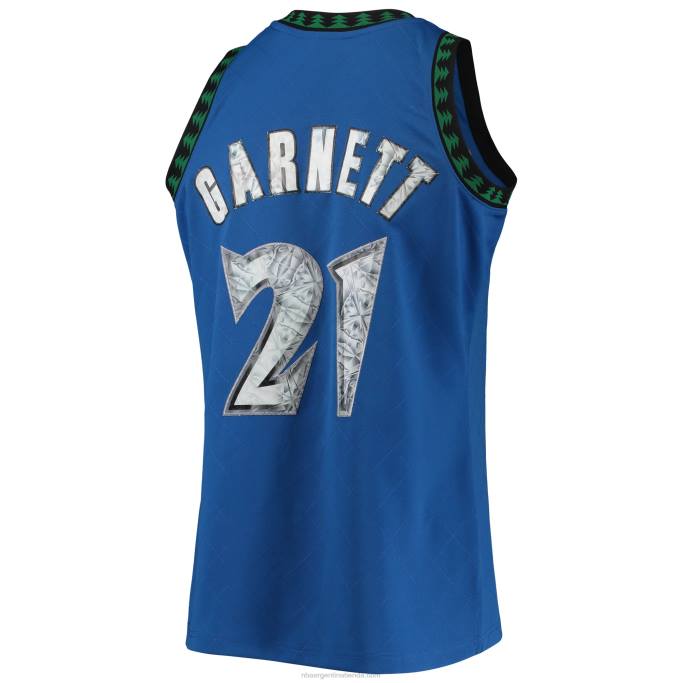 NBA 0F6D2888 minnesota timberwolves kevin garnett blue hardwood classics 75 aniversario diamante swingman jersey