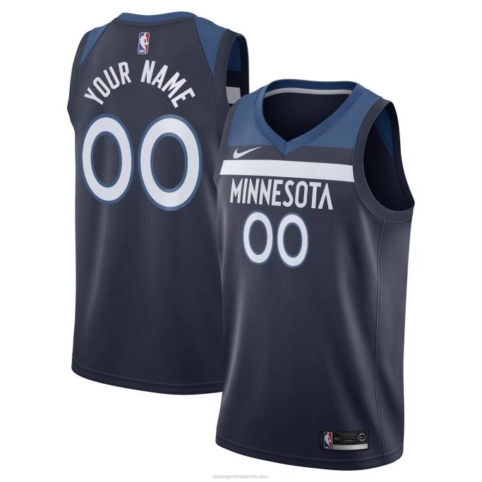 NBA 0F6D3501 Minnesota Timberwolves Nike Navy Swingman camiseta personalizada