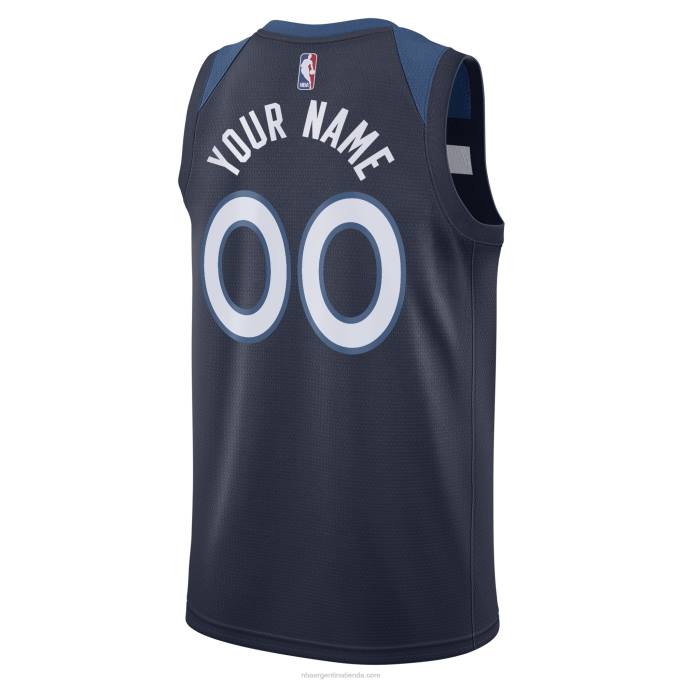 NBA 0F6D3501 Minnesota Timberwolves Nike Navy Swingman camiseta personalizada