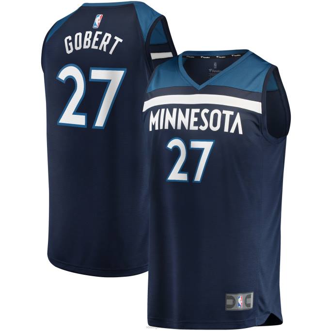 NBA 0F6D7728 minnesota timberwolves rudy gobert azul marino fast break replica jersey