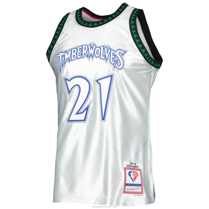 NBA 0F6D8226 minnesota timberwolves kevin garnett platino madera dura clásicos 75 aniversario swingman jersey