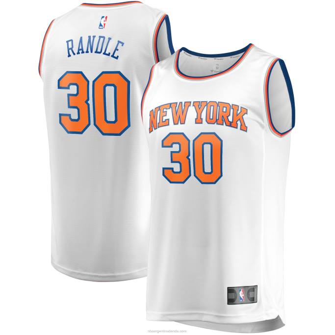 NBA 0F6D154 New York Knicks Julius Randle Réplica de camiseta blanca de jugador Fast Break