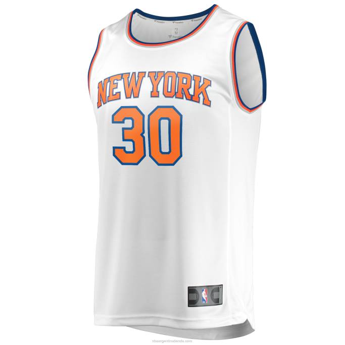NBA 0F6D154 New York Knicks Julius Randle Réplica de camiseta blanca de jugador Fast Break