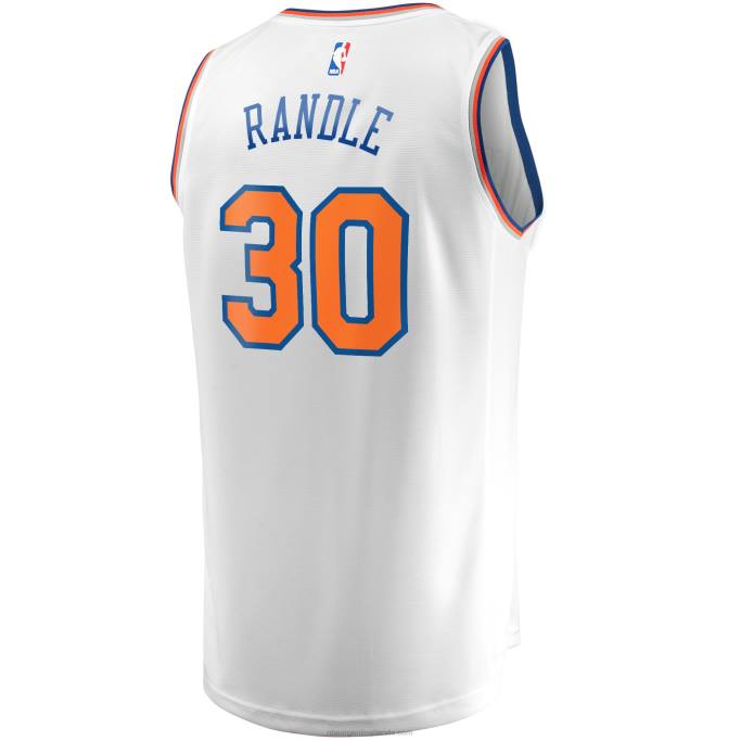 NBA 0F6D154 New York Knicks Julius Randle Réplica de camiseta blanca de jugador Fast Break