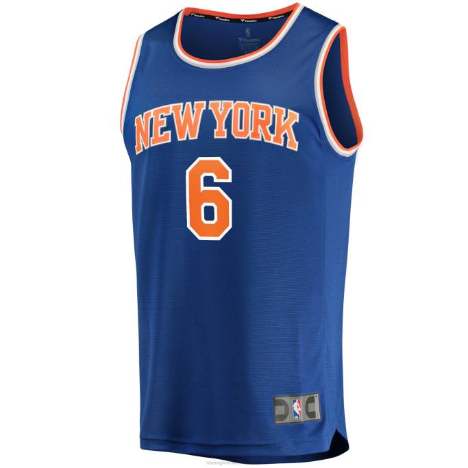 NBA 0F6D1693 New York Knicks Quentin Grimes Réplica De Camiseta Azul Fast Break