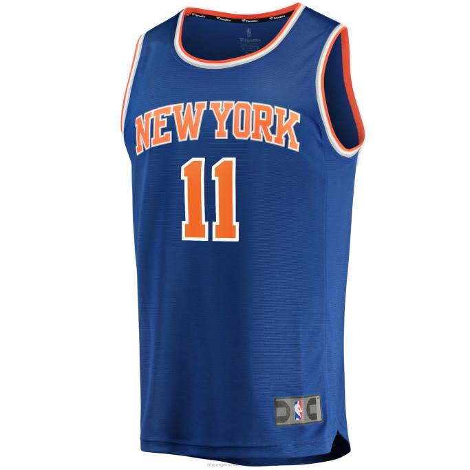 NBA 0F6D18 New York Knicks Jalen Brunson Réplica de camiseta azul Fast Break