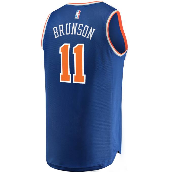 NBA 0F6D18 New York Knicks Jalen Brunson Réplica de camiseta azul Fast Break