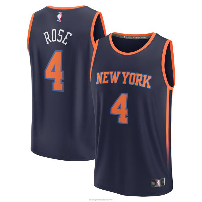 NBA 0F6D2111 réplica de camiseta de los new york knicks derrick rose azul marino fast break