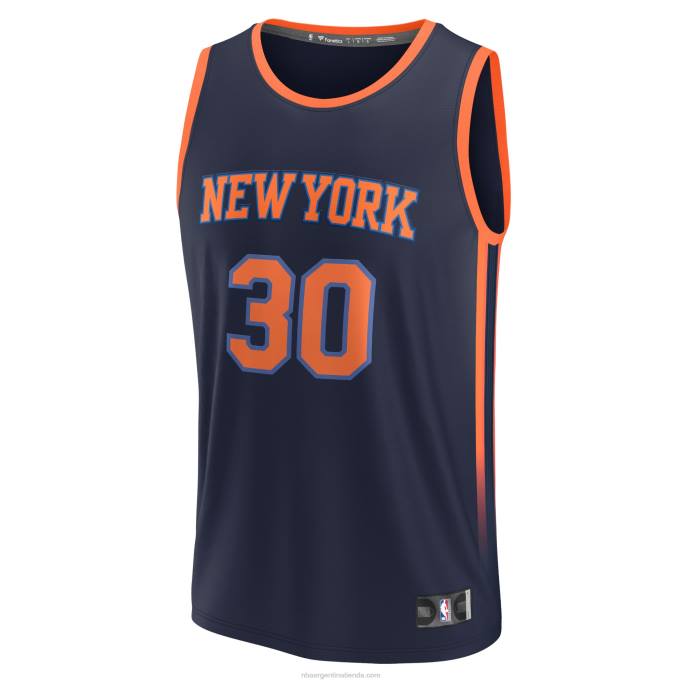 NBA 0F6D257 New York Knicks Julius Randle Réplica de camiseta azul marino Fast Break