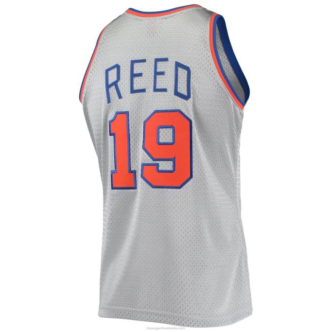 NBA 0F6D2740 jersey new york knicks willis reed plata 75 aniversario 1969-70 hardwood classics swingman