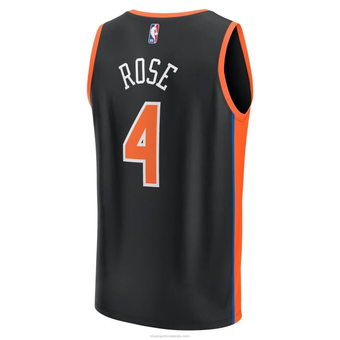 NBA 0F6D295 camiseta new york knicks derrick rose negra fastbreak