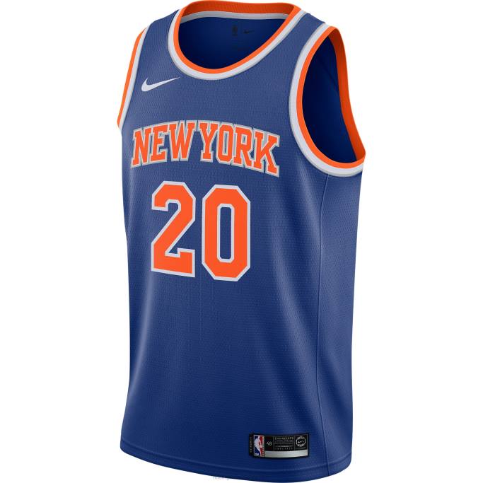 NBA 0F6D3344 camiseta new york knicks kevin knox nike azul swingman
