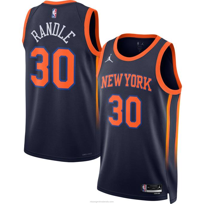 NBA 0F6D3739 julius randle nueva york knicks jordan marca azul marino swingman jersey