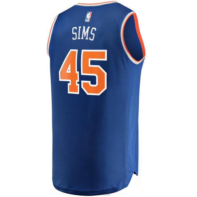NBA 0F6D5553 camiseta réplica de los new york knicks jericho sims blue fast break
