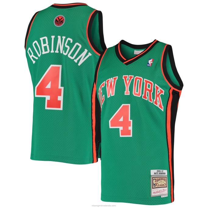 NBA 0F6D5811 new york knicks nate robinson mitchell & ness green hardwood classics swingman jersey
