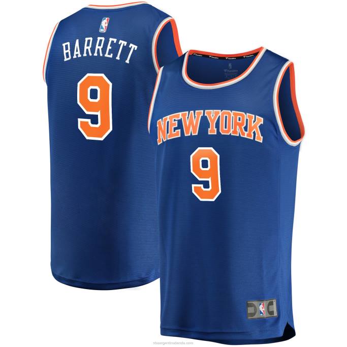 NBA 0F6D630 New York Knicks Rj Barrett Réplica De Camiseta Royal Fast Break