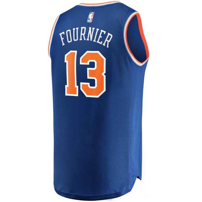 NBA 0F6D7172 New York Knicks evan fournier réplica de camiseta azul de ruptura rápida