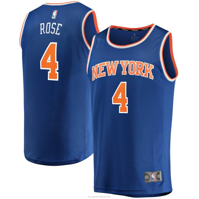 NBA 0F6D7526 camiseta réplica de los new york knicks derrick rose azul fast break