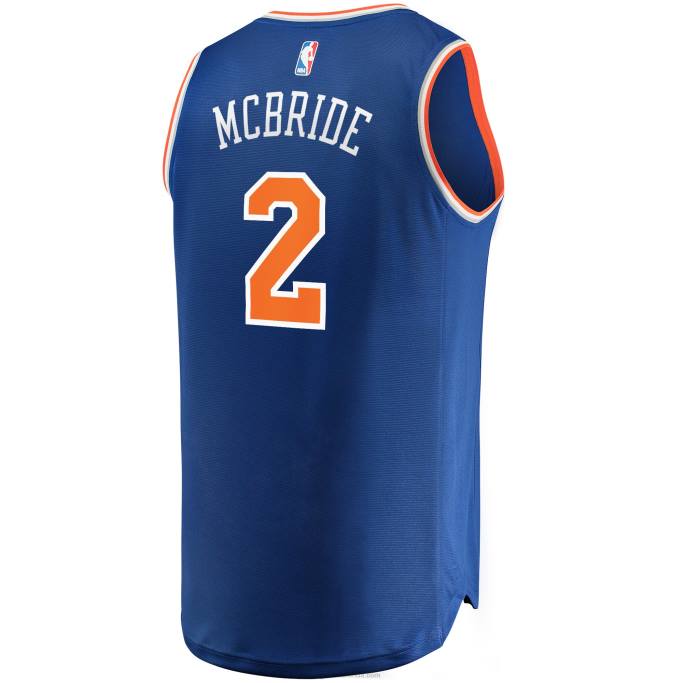 NBA 0F6D8228 camiseta réplica de los new york knicks miles mcbride azul fast break
