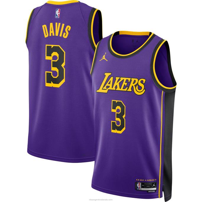 NBA 0F6D1026 los angeles lakers anthony davis jordan marca púrpura swingman jersey