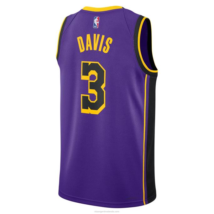 NBA 0F6D1026 los angeles lakers anthony davis jordan marca púrpura swingman jersey