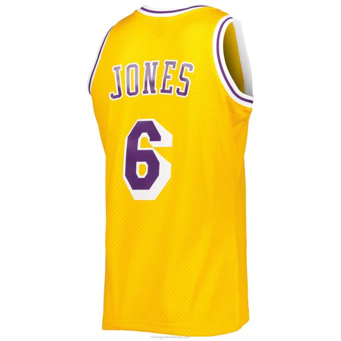 NBA 0F6D1213 mitchell & ness eddie jones oro los angeles lakers hardwood classics swingman jersey