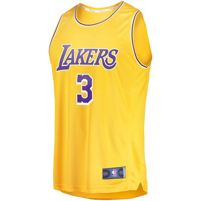 NBA 0F6D1253 los angeles lakers anthony davis oro fast break replica playera de jugador