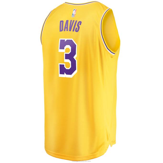 NBA 0F6D1253 los angeles lakers anthony davis oro fast break replica playera de jugador