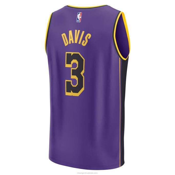 NBA 0F6D1507 los angeles lakers anthony davis púrpura fast break réplica jugador jersey