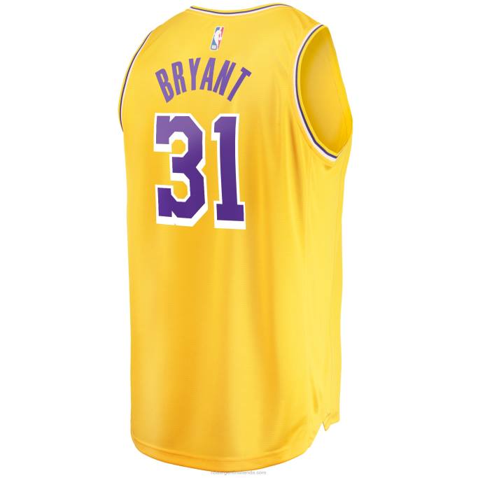 NBA 0F6D1767 Los angeles lakers thomas bryant oro fast break réplica jersey