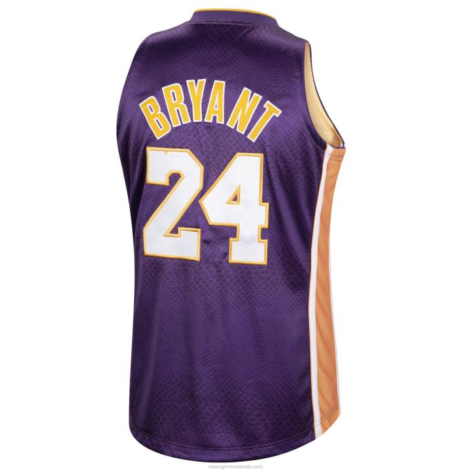 NBA 0F6D1924 Los angeles lakers kobe bryant mitchell & ness jersey auténtico reversible dorado/púrpura