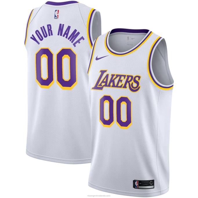 NBA 0F6D2041 Los angeles lakers nike blanco swingman camiseta personalizada