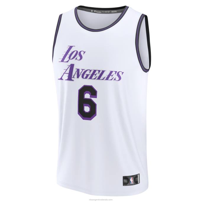 NBA 0F6D218 los angeles lakers lebron james blanco fastbreak camiseta