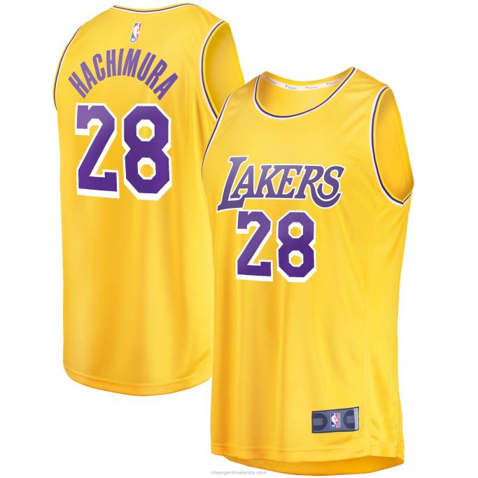 NBA 0F6D226 los angeles lakers rui hachimura oro fast break player jersey
