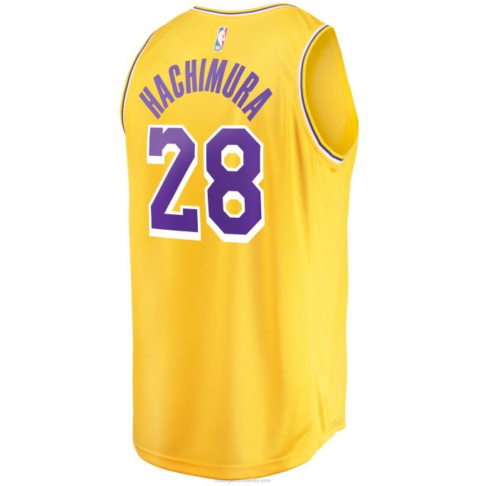 NBA 0F6D226 los angeles lakers rui hachimura oro fast break player jersey