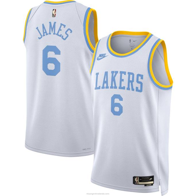 NBA 0F6D25 camiseta los angeles lakers lebron james nike swingman blanca