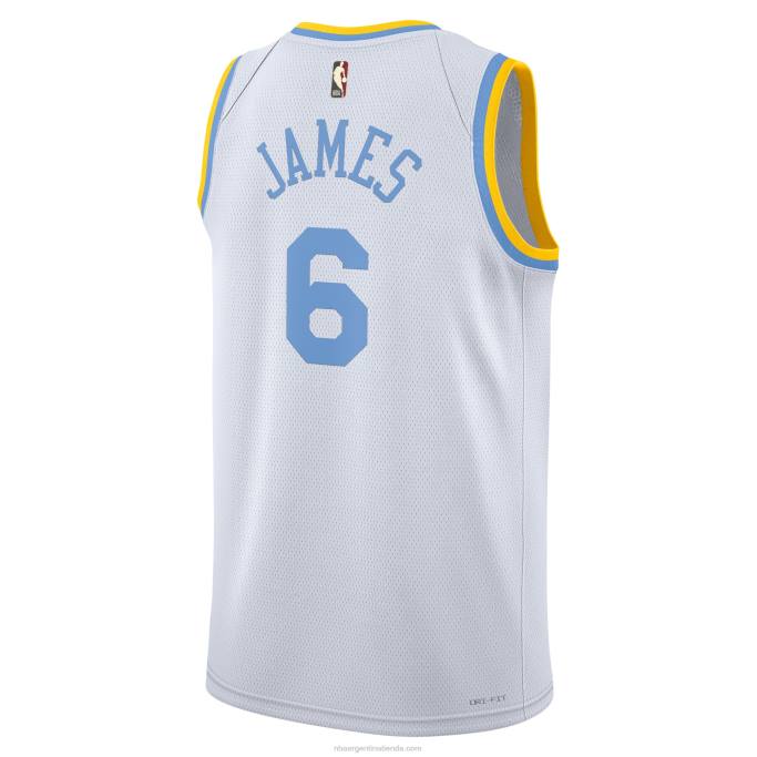 NBA 0F6D25 camiseta los angeles lakers lebron james nike swingman blanca