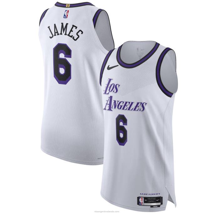 NBA 0F6D261 camiseta los angeles lakers lebron james nike blanco autentico